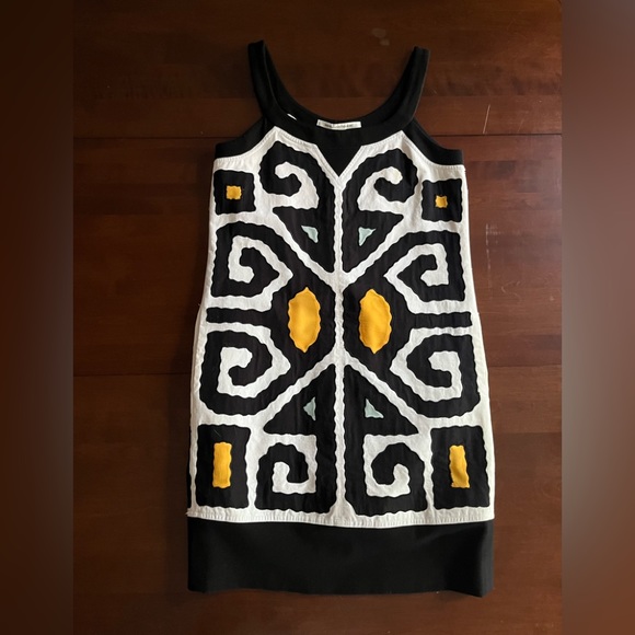 Diane Von Furstenberg DVF Cookie Tahitian Maze Print Cotton Tank Dress Size 2 - Picture 4 of 11